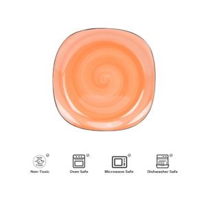 Hand Painted Hotel Home Stone rainbow <b>square</b> <b>Large</b> and Small Fruits Salads Food Rice Soup Ceramic Bowls - Product Image 4