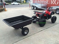 Ultimate Heavy Duty Premium ATV Trailer Wagon Cart Big Poly Dump Cart pour outils Chariot utilitaire haut de gamme