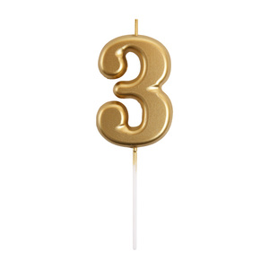 Candele di <span class=keywords><strong>Compleanno</strong></span> Numerate da 0 a 9 Placcate in Oro, in Paraffina Inodore, Ecologiche e Creative, Decorazione per Torte per Bambini, Barrette Pasquali - Product Image 1