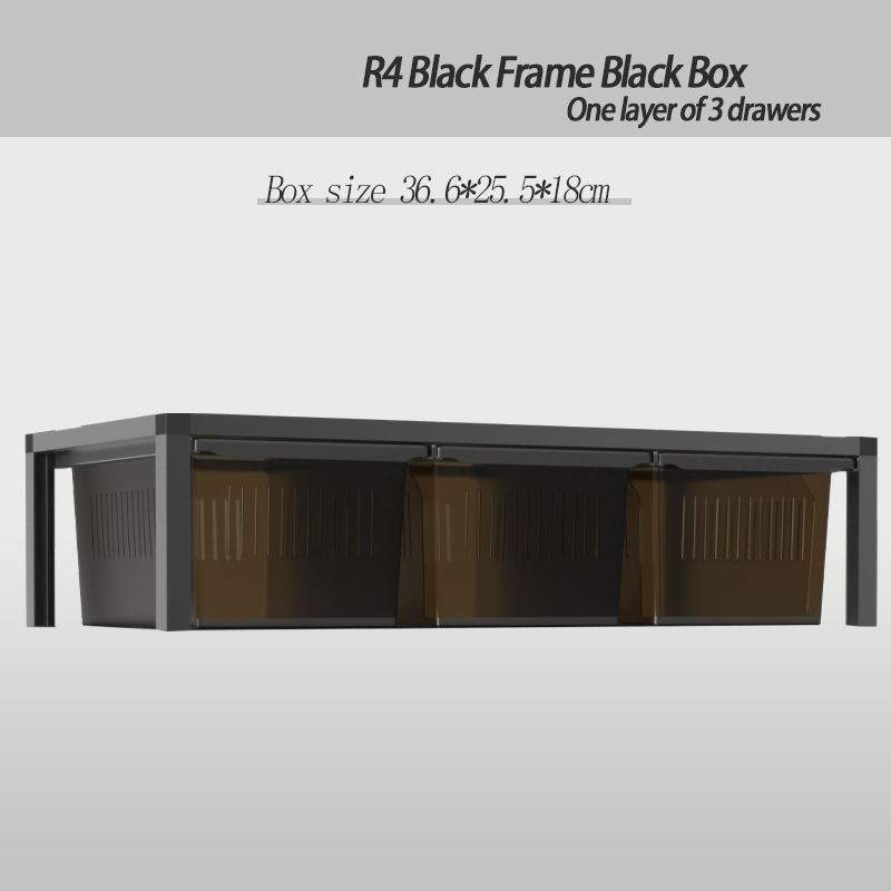 Boîte noire avec cadre noir (36.6*25.5*18cm)