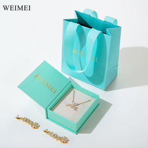 Eco-Friendly Custom Logo <b>Book</b>-Shaped Jewelry Packaging <b>Box</b> with Paper Bag for Ring Earring Necklace Pendant - Product Image 3