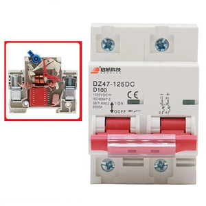 Автоматический выключатель QIHANG QHD1-125 для фотоэлектрических систем, 2P, <span class=keywords><strong>DC</strong></span> 1000В, солнечный мини-выключатель, выключатель для аккумуляторов, 125А/100А, <span class=keywords><strong>DC</strong></span> MCB, крепление на DIN-рейку, PA66 - Product Image 2