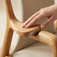 Nouvelle chaise de salle à manger traditionnelle chinoise en bois massif, dossier incurvé, coussin rembourré, fauteuil pour la maison, la chambre, le salon, le restaurant