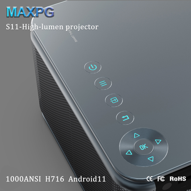 1000 ANSI Lumen Support STC 1080p Led Projector Home Proyector Android 11