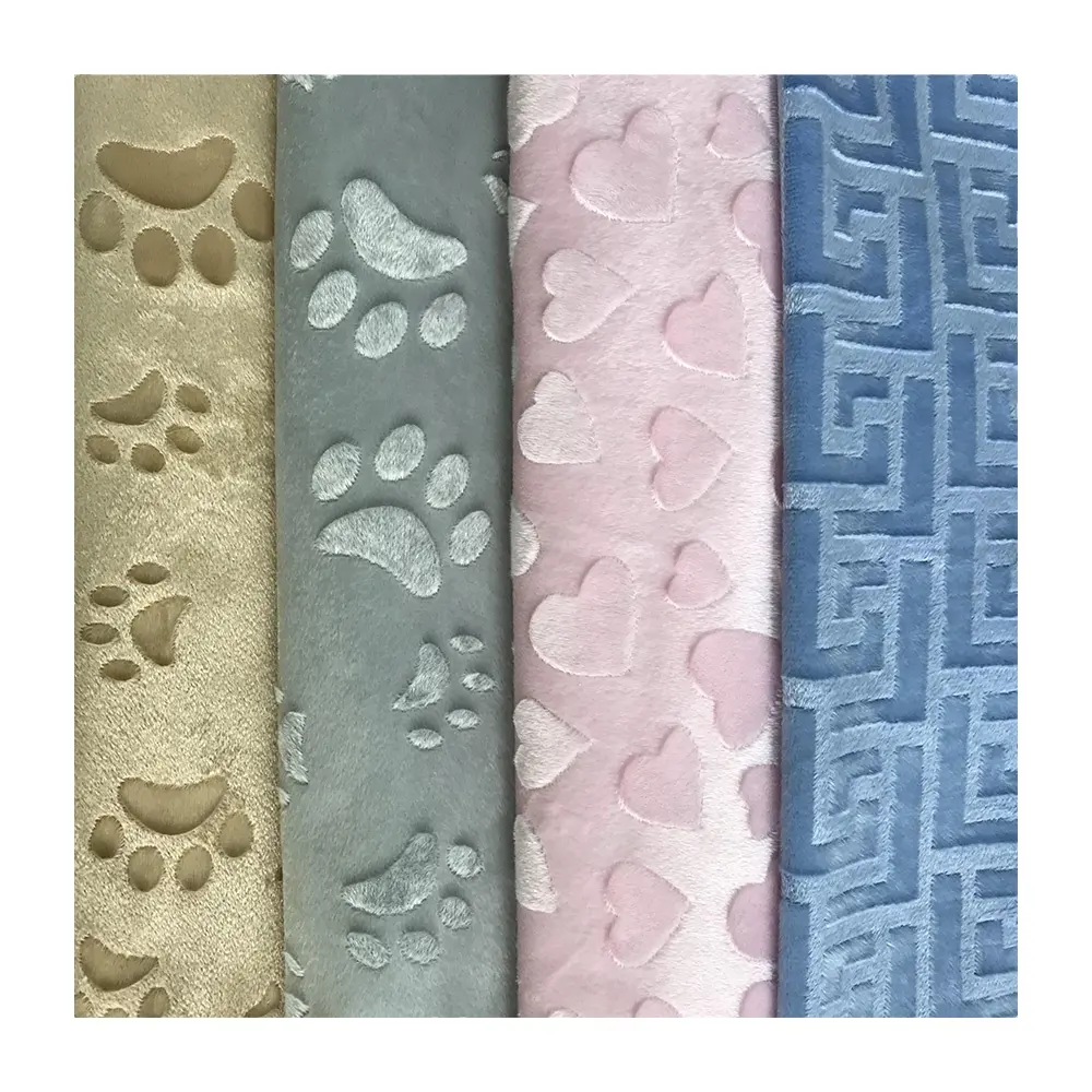 Süper yumuşak baskı kumaşlar malzemeleri düşük fiyat yüksek kaliteli özel kabartmalı % 100% Polyester ev tekstili kumaşı