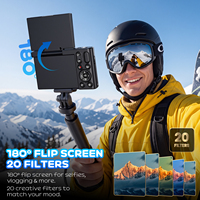 Kamera Vlogging 4K dengan Autofokus, Zoom 16X, Sensor CCD, Layar Putar 180 Derajat, Siaran Langsung, Pengisian Daya Tipe-C