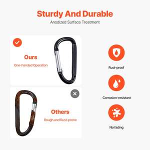 DB 10 PCS Caribeaner Clip Spring Snap Hook Porte-clés pour Camping & Sports Qualité Mousqueton - Product Image 4