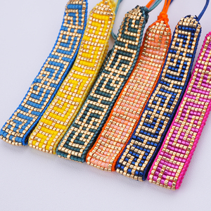 Bracelet Bohème Mexicain Fait Main en Perles Tissées Multicolores, Bracelets Tendance en Perles de Rocailles - Product Image 2