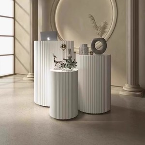 美容室カーブバーカウンター レジカウンター ディスプレイカウンター 一体型アイランドテーブル 塗装 小型受付台 - Product Image 1