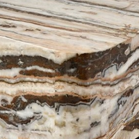 Table d'appoint de salle à manger moderne en travertin naturel, décor de maison, socle carré en marbre