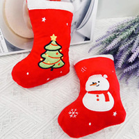 Jouets de Noël de luxe pour chiens, jouets à mâcher couineurs en corde, écologiques, pour usage intérieur, cadeaux de Noël pour animaux de compagnie, Père Noël, Rudolph, peluches personnalisées pour chiots