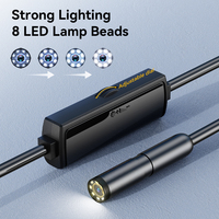 Nouveau modèle W401 Caméra endoscopique industrielle portable USB de 1 m avec 8 LED pour inspection et réparation de canalisations d'égouts, compatible Android mobile