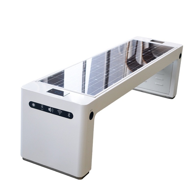 Multi Functional Outdoor Smart Solar Power Park Bench Wifi Phone Charging Urban Street Bench