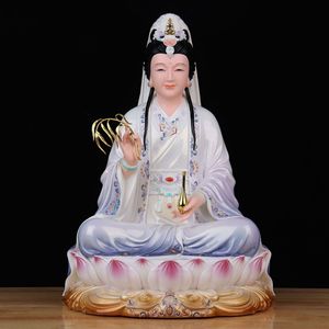 Estatua de Guanyin Bodhisattva Miao Shan del Mar del Sur, Avalokiteshvara, pulida a mano, semimanual, para sala de estar, hogar, escritorio - Product Image 1