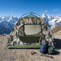 Tente individuelle de camping légère, imperméable, camouflage, style dôme, pour 1 personne