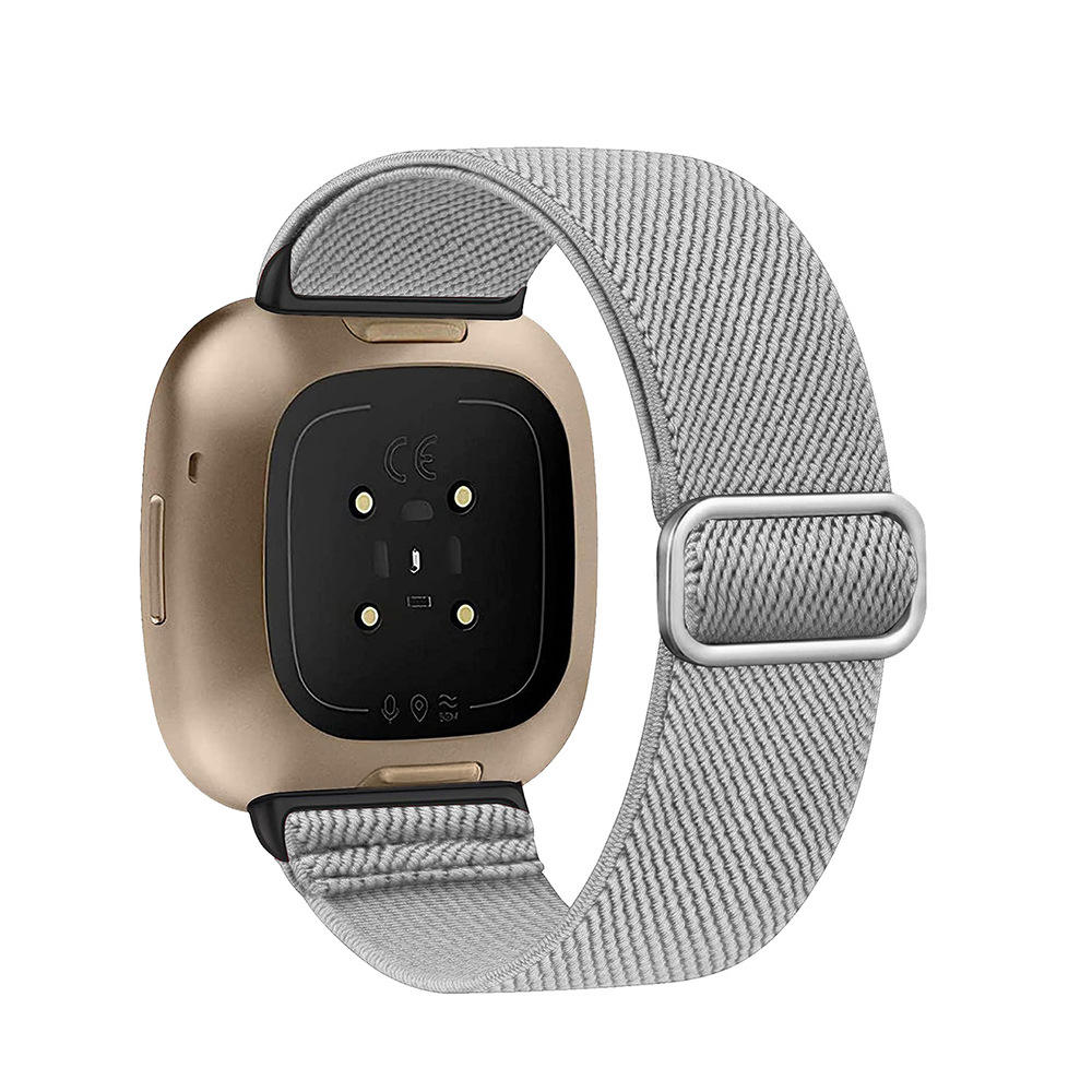 Fitbit Versa 3 / Sense - Fascia In Acciaio Con Maglie A Forma Di Pesce (oro Rosa - Foto 9