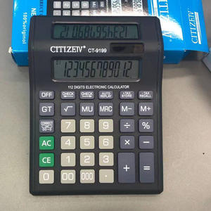 Calculatrice solaire Citizen CT-9199 à 12 chiffres, noire, pour bureau, dispositif de calcul financier - Product Image 1