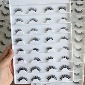 Trung Quốc Sunland Thin Band Vagen 3d Silk Lashes Nhà Cung Cấp Bán Buôn Nửa Lashes Nhà Cung Cấp Nửa Góc Faux Mink Lông Mi