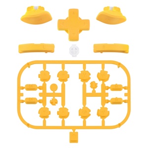 EXtremeRate Kits de boutons complets mats UV jaunes pour Nintendo Switch et Switch OLED version D-pad - Product Image 1