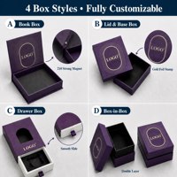 Boîte cadeau coulissante en carton avec logo personnalisé, style tiroir, avec manchon et insert EVA de forme personnalisée.