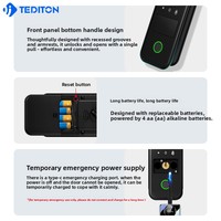 Serrure de porte intelligente Tuya, étanche, avec empreinte digitale, carte RFID, code, pour extérieur, bois, métal, portail, sans clé, carte mémoire cloud, SDK, application