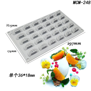 Molde de Silicona de Grado Alimenticio para Pasteles, 24 Cavidades, Forma de Cacahuete, para Mousse de Frutas, Chocolate, Velas, Marca <span class=keywords><strong>JDH</strong></span>, Modelo H-252 - Product Image 4