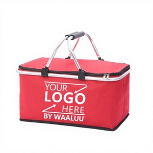 Wholesale Fashion <strong>Folding</strong> Collapsible Travel Picnic Insulated Polyester <strong>Cooler</strong> Tote Bag Outdoor Camping Hiking Promotion - Product Image 6