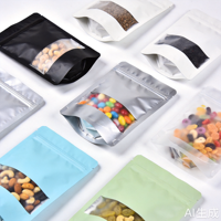Sachets refermables personnalisés mats, anti-odeur, de qualité alimentaire, avec fermeture éclair, pour emballage de chewing-gum et aliments pour animaux de compagnie