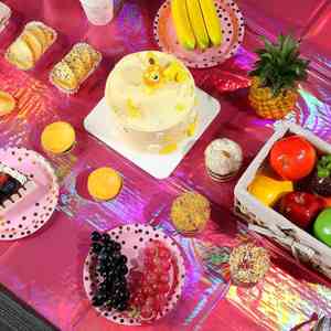 Iridescent Glitter Disposable <b>Plastic</b> <b>Tablecloth</b> 137x274cm Shiny Party Birthday Decoration Table Cover - Product Image 3