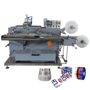 Silk Screen Printing Machine For Sale/Fully Automatic One Color Silk Screen Trademark Printing Press for Cotton Tape