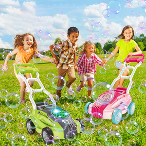 Zhorya Outdoor <strong>Lawn</strong> <strong>Mower</strong> Trolley Battery Operated <strong>Toy</strong> Bubble Machine Hand Push Bubble Blower <strong>Toys</strong> for Kids - Product Image 2