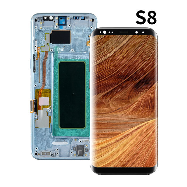 Mobile Phone Lcds for samsung S8 Screen Incell with Frame Only the for samsung S8 Display High Quality S8 for samsung Lcd