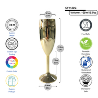 Verres à flûtes à champagne en plastique sans BPA de qualité alimentaire, incassables et réutilisables, couleur or et argent, pour fête de mariage