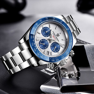 Pagani Design Men's Chronograph Watch Stainless Steel Case Tachymeter Luminous <b>Calendar</b> Quartz Sport Watch PD-1644 - Product Image 3