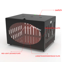 GLPE Jaula de Terapia de Luz Roja de Última Generación para Perros y Gatos PT-LC200, Gran Capacidad de 32 kg, Caja de Curación para Mascotas con LED Infrarrojos UV de 630nm y 850nm