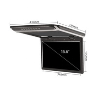 Entretenimiento montado en el techo Reproductor MP5 Lcd Delgado abatible hacia abajo Luz de 15,6 pulgadas HD 1080P TECHO Control remoto de TV universal 12 meses