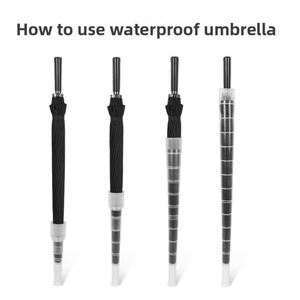 Extra <b>Large</b> Double Long-Handle Straight Shaft Business <b>Umbrella</b> 12-Rib Reinforced Windproof Rain Sunshine Manual Classic - Product Image 4