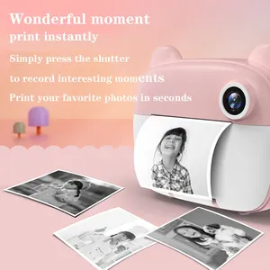 D081 새로운 2.4 인치 2400W 어린이 열 사진 재미 비디오 디지털 카메라 어린이 소녀 소년 선물 즉석 인쇄 카메라 장난감