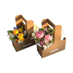 Custom Disposable Recyclable Kraft <b>Paper</b> 2/4 Cup Carriers, Coffee Takeaway <b>Trays</b>, Beverage Packaging with Handles - Product Image 5