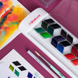 Kits de Acuarelas Sólidas HIMI Profesionales de 12 Colores Lavables y No Tóxicos - Product Image 4