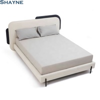 KT Shayne China ODM Furniture Factory : Lit double en tissu de style italien antique avec rangement, personnalisable