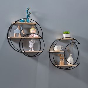 Estante de Pared Decorativo de Hierro sin Perforaciones con Luz, Estante de Almacenamiento para Decoración del Hogar, Adecuado para Sala de Estar y Dormitorio - Product Image 5