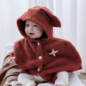 Capa de bebé al por mayor otoño e invierno Niña bebé Año Nuevo Chino ropa roja mes pequeño edad capa - Product Image 2