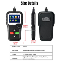 Escáner Automotriz OBD2 KW680 KONNWE, Herramienta de Diagnóstico de Automóviles, Analizador de Motor, Multi-idioma