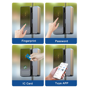 Tuya app điều khiển từ xa Khóa cửa kính Wifi mạng mật khẩu RF thẻ cơ khí phím kỹ thuật số Bàn phím thiết kế không khung - Product Image 2