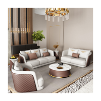 Juego de Sofás Modernos al por Mayor, Muebles de Lujo, Sofás Nórdicos de Cuero Vacuno de Primera Calidad para Sala de Estar, Sofá de Cuero en Forma de L de Estilo Italiano Moderno
