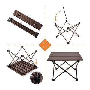 Mesa Auxiliar Portátil Pequeña de Aluminio para Picnic, Senderismo, Cocina al Aire Libre, Viajes en Barco, Campamento - Product Image 4