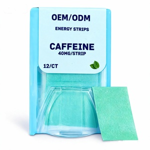 OEM/ODM Bandes d'énergie Caféine instantanée dans une bande Caféine portable Haleine Menthes Zéro Bandes de film oral - Product Image 1
