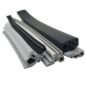 Tiras de junta de plástico de goma de PVC sello de puerta perfil extruido cortina de puerta EPDM