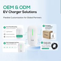 Chargeur de voiture électrique monophasé Ovrod 7kW 32A avec connecteur de type 2, monté au mur